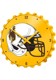 Wyoming Cowboys Helmet Bottle Cap Wall Clock