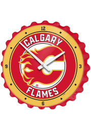 Calgary Flames Bottle Cap Wall Clock