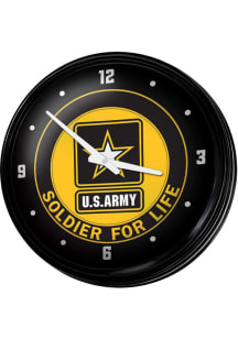 Army Soldier for Life Retro Lighted Wall Clock
