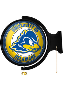 The Fan-Brand Delaware Fightin' Blue Hens Round Rotating Lighted Wall Sign