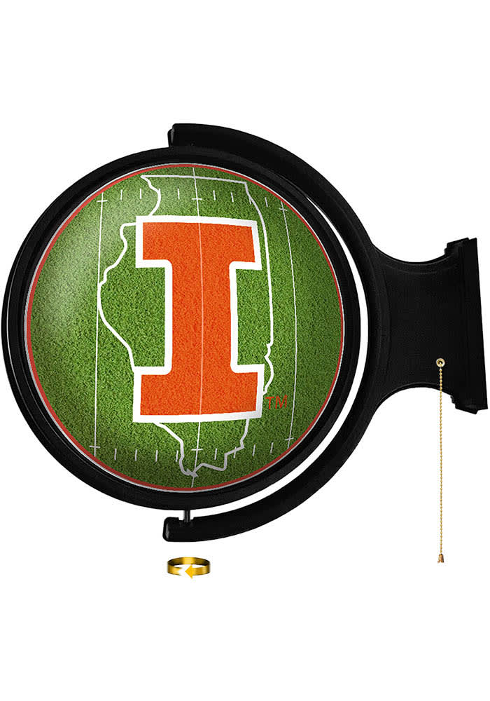 Illinois Fighting Illini Orange On the 50 Rotating Lighted Wall Sign