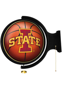 The Fan-Brand Iowa State Cyclones Basketball Round Rotating Lighted Wall Sign