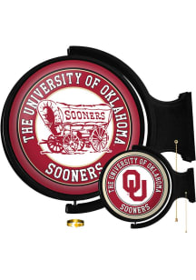 The Fan-Brand Oklahoma Sooners DoubleSided Round Rotating Lighted Wall Sign