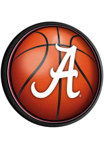 The Fan-Brand Alabama Crimson Tide Basketball Round Slimline Lighted Sign