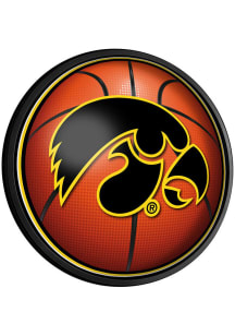 The Fan-Brand Iowa Hawkeyes Basketball Round Slimline Lighted Sign