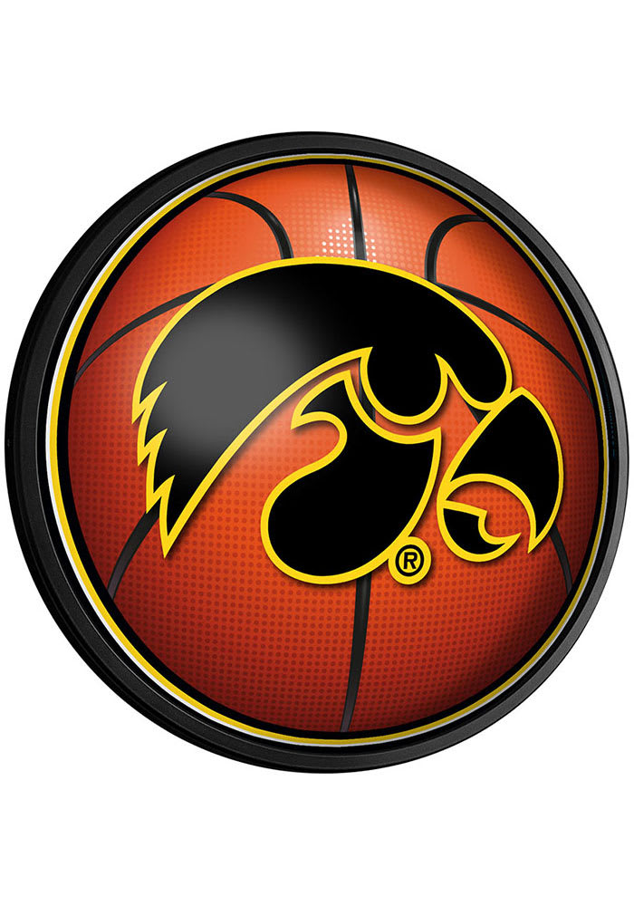 Iowa Hawkeyes Basketball Round Slimline Lighted Sign
