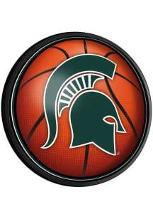 The Fan-Brand Michigan State Spartans Basketball Round Slimline Lighted Sign