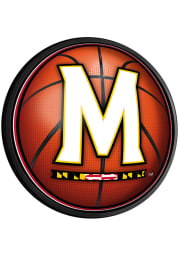 Maryland Terrapins Basketball Round Slimline Lighted Sign