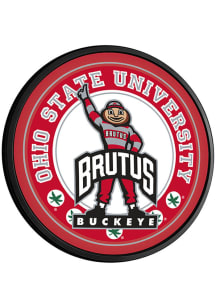 The Fan-Brand Ohio State Buckeyes Mascot Round Slimline Lighted Sign