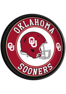 The Fan-Brand Oklahoma Sooners Football Round Slimline Lighted Sign