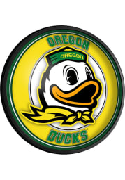 Oregon Ducks Mascot Round Slimline Lighted Sign