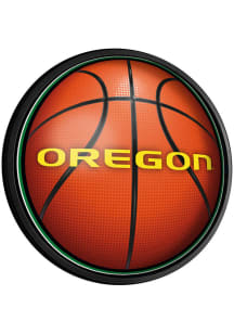 The Fan-Brand Oregon Ducks Basketball Round Slimline Lighted Sign