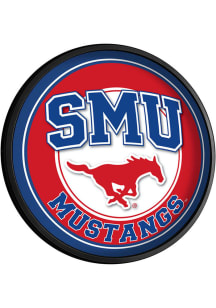 The Fan-Brand SMU Mustangs Round Slimline Lighted Sign