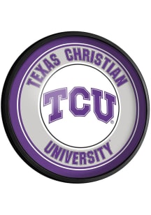 The Fan-Brand TCU Horned Frogs Round Slimline Lighted Sign