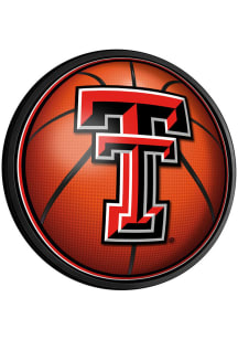 The Fan-Brand Texas Tech Red Raiders Basketball Round Slimline Lighted Sign