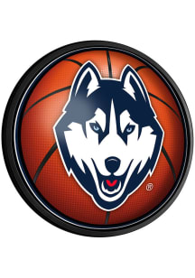 The Fan-Brand UConn Huskies Basketball Round Slimline Lighted Sign