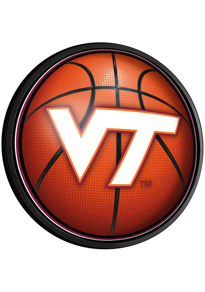 Virginia Tech Hokies Basketball Round Slimline Lighted Sign
