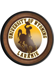 Wyoming Cowboys Round Slimline Lighted Sign