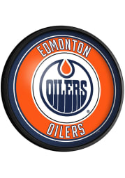 Edmonton Oilers Round Slimline Lighted Sign