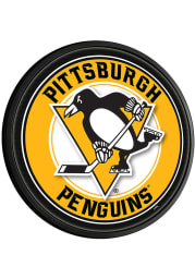Pittsburgh Penguins Round Slimline Lighted Sign