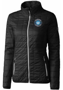 Cutter and Buck Charlotte FC Womens Black Rainier PrimaLoft Heavy Weight Jacket