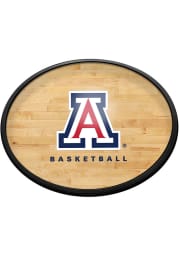 Arizona Wildcats Logo Hardwood Oval Slimline Lighted Sign
