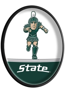 The Fan-Brand Michigan State Spartans Mascot Oval Slimline Lighted Sign