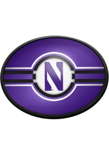 The Fan-Brand Northwestern Wildcats Oval Slimline Lighted Sign