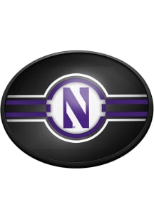 The Fan-Brand Northwestern Wildcats Oval Slimline Lighted Sign