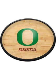 The Fan-Brand Oregon Ducks Hardwood Oval Slimline Lighted Sign