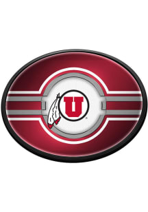 The Fan-Brand Utah Utes Oval Slimline Lighted Sign
