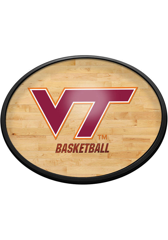 Virginia Tech Hokies Basketball Oval Slimline Lighted Sign