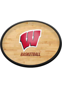 The Fan-Brand Wisconsin Badgers Hardwood Oval Slimline Lighted Sign
