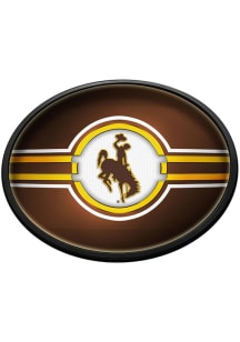 The Fan-Brand Wyoming Cowboys Oval Slimline Lighted Sign
