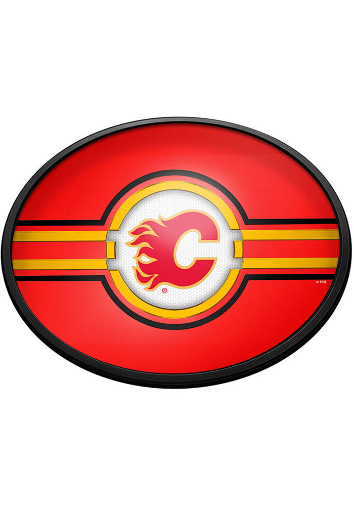 Calgary Flames Oval Slimline Lighted Sign