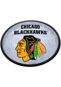 The Fan-Brand Chicago Blackhawks Ice Rink Oval Slimline Lighted Sign