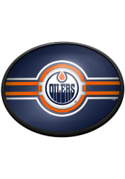 Edmonton Oilers Oval Slimline Lighted Sign