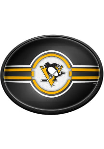 The Fan-Brand Pittsburgh Penguins Oval Slimline Lighted Sign