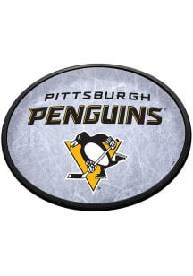 The Fan-Brand Pittsburgh Penguins Ice Rink Oval Slimline Lighted Sign