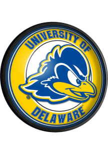 The Fan-Brand Delaware Fightin' Blue Hens Round Slimline Lighted Wall Sign