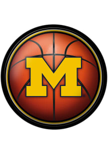 The Fan-Brand Michigan Wolverines Basketball Modern Disc Sign