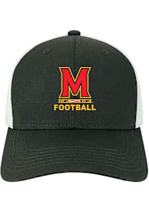 Maryland Terrapins Football Mid Pro Snap Trucker Adjustable Hat - Black