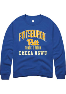 Emeka Ugwu Rally Mens Blue Pitt Panthers NIL Arch Logo Player Crew