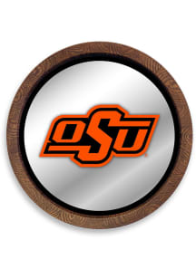 The Fan-Brand Oklahoma State Cowboys Faux Barrel Top Mirrored Sign