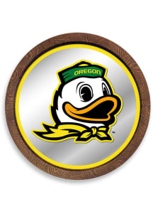 The Fan-Brand Oregon Ducks Mascot Faux Barrel Top Mirrored Sign