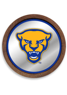 The Fan-Brand Pitt Panthers Mascot Faux Barrel Top Mirrored Sign