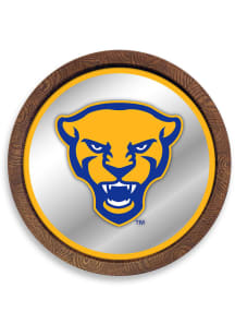 The Fan-Brand Pitt Panthers Mascot Faux Barrel Top Mirrored Sign