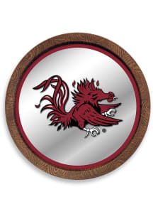 The Fan-Brand South Carolina Gamecocks Mascot Faux Barrel Top Mirrored Sign