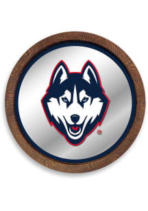The Fan-Brand UConn Huskies Mascot Faux Barrel Top Mirrored Sign
