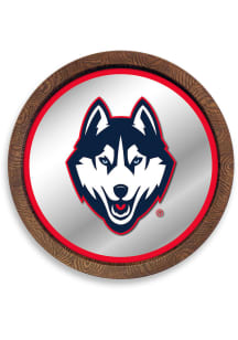 The Fan-Brand UConn Huskies Mascot Faux Barrel Top Mirrored Sign
